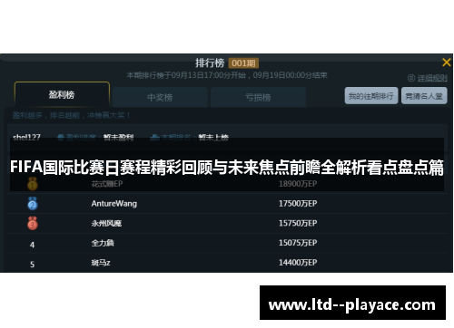 FIFA国际比赛日赛程精彩回顾与未来焦点前瞻全解析看点盘点篇 FIFA国际比赛日赛程精彩回顾与未来焦点前瞻全解析看点盘点篇